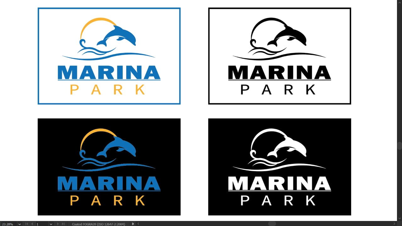 Création de logo Marina Park parc de loisirs aquatiques